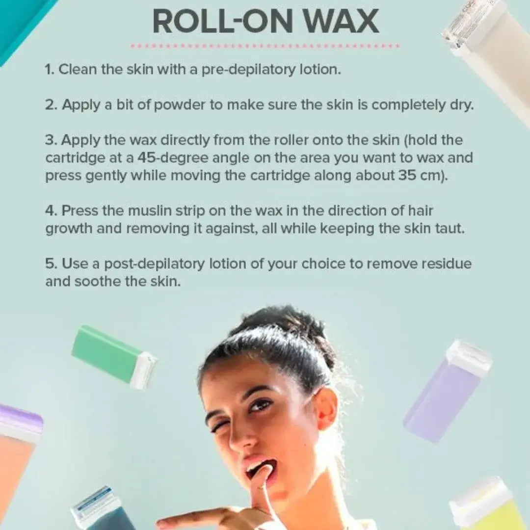 Complete Roll-On Waxing Kit | 3-in-1 Complete Waxing Kit for Women | Roll-On Wax Heater Set