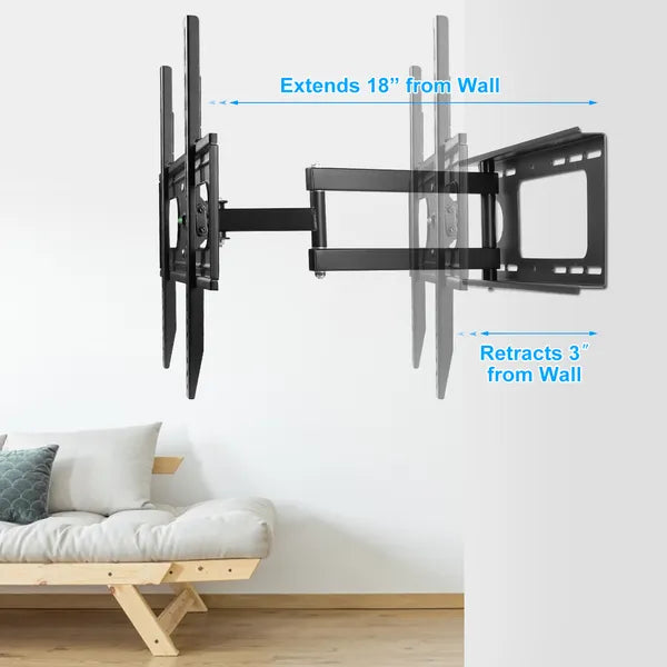 Full Motion TV Wall Mount for 37–70" TVs (VESA 600×400)