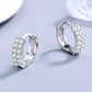 Sterling Silver Crystal Zircon Stud Earrings for Women | Elegant Everyday Jewelry