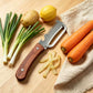 3-in-1 Multifunctional Fruits and Vegetable Peeler | Wooden Handle Kitchen Tool for Home Use