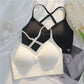 Women's Invisible Deep U Plunge Backless Push Up Bra with Transparent Straps