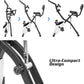 Folding Exercise X-Bike with 16-Level Resistance & Backrest