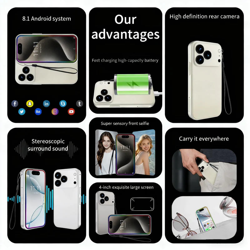 4.0" Mini Android Smartphone – 3GB+32GB