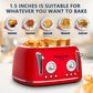 4 Slice Retro Toaster with Warming Rack