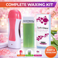 Complete Roll-On Waxing Kit | 3-in-1 Complete Waxing Kit for Women | Roll-On Wax Heater Set