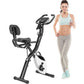 Folding Exercise X-Bike with 16-Level Resistance & Backrest