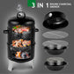 18.5" 3-in-1 Portable Charcoal Smoker & Grill