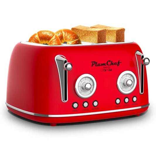 4 Slice Retro Toaster with Warming Rack