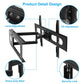 Full Motion TV Wall Mount for 37–70" TVs (VESA 600×400)