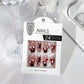 Luxury Crystal Press-On Nails for Women | Rhinestone & 3D Flower Reusable Fake Nail Set | Salon-Quality Manicure