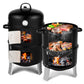 18.5" 3-in-1 Portable Charcoal Smoker & Grill