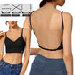 Women's Invisible Deep U Plunge Backless Push Up Bra with Transparent Straps