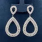 Teardrop Halo Crystal Earrings